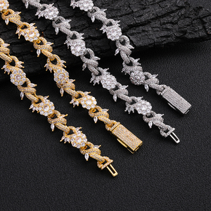 Mens 925 Silver Moissanite <b>Cross</b> Link <b>Chain</b> Iced Pave <b>Cross</b> Necklace Luxury Statement <b>Chain</b> Jewellery For Men - Product Image 5