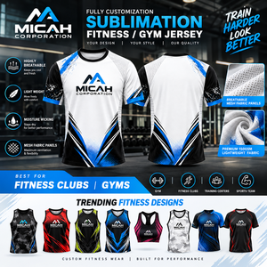 Camiseta Deportiva de Manga Corta con Cuello en V, Sublimada, de Micah Corporation, 100% Poliéster, Transpirable, de Secado Rápido, Corte Regular - Product Image 3