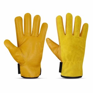 Guantes de Trabajo de Cuero Vacuno de Primera Calidad, Resistentes al Calor y Duraderos, para Jardinería y Protección Personal - Product Image 1