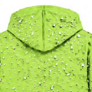 Sweat-shirt à capuche vert lime perlé avec fermeture éclair intégrale, veste streetwear tendance ornée de perles, sweat-shirt à manches longues avec poches avant - Product Image 4