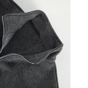 OEM Custom Men's Half <b>Zip</b> Pullover Sweatshirt Oversized Cotton Streetwear Plain <b>Top</b> Summer With OEM Service - Product Image 4
