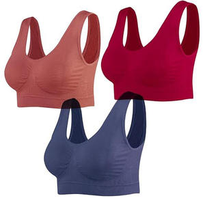 Custom Logo OEM Seamless Ribbed Embroidery Adjustable Straps Breathable Comfortable Sports Bra - Product Image 5