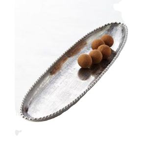 Plat de style américain bol de présentation décoratif pour fruits forme ovale bols de service en métal artisanat fait à la main bonbons bol de noix vente en gros - Product Image 6