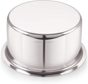 Juego de 5 Piezas de Utensilios de Cocina de Acero Inoxidable con Diseño Clásico, Base Plana para Inducción, Nuevo Diseño, Tapa de Metal Pulido, para Cocina Casera - Product Image 3