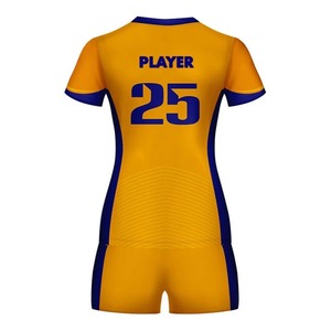 Maillots de volley-ball unisexes en sublimation orange, design européen, spandex/polyester, séchage rapide, écologiques, antibactériens - Product Image 3
