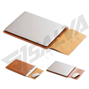 Housse pour ordinateur portable en cuir véritable de qualité supérieure, faite à la main, fine, rembourrée, sacoche de protection pour ordinateur portable de 13-14, 16, 17 pouces - Product Image 3