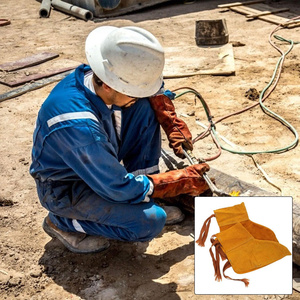 Fireproof Cowhide Split Polyester Welding Safety Boots Heat <b>Spark</b> Resistant Waterproof Anti-static Anti-cut <b>Shoe</b> Covers SAFETY - Product Image 5
