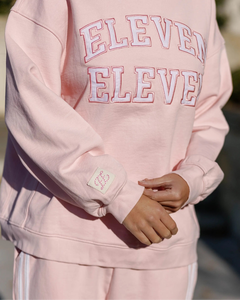 Sudadera Oversize de Cuello Redondo para Mujer Eleven Eleven, Diseño con Letras Bordadas en Marrón, Corte Regular, para Otoño, Cuello Simulado - Product Image 6