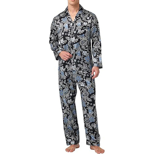 Daily Wear <b>Men</b> Night Suit Short Sleeve Round Neck Shorts <b>Set</b> Elastic Waist Soft Breathable Lightweight Summer <b>Pajamas</b> Home - Product Image 1