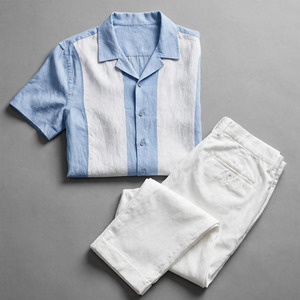 2026 Wholesale Summer Men's Casual Shorts <b>Set</b> Plain Color Solid 100% Cotton Jersey Quick Dry Knitted Customized Logo <b>Twin</b> <b>Set</b> - Product Image 3