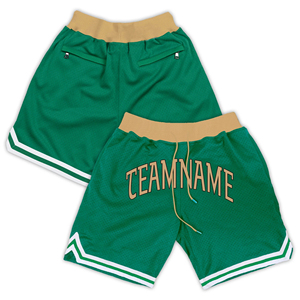 Shorts de basketball en mesh Jalen pour garçons, avec cordon de serrage, respirants, séchage rapide, nom de l'équipe, poche arrière zippée - Product Image 6