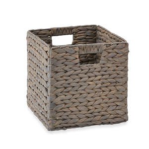 Natural Water Hyacinth Foldable Basket Simple Design, Handmade Storage Basket Made in Vietnam Wholesale - Product Image 2