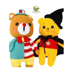 Juego de Muñecas de Ganchillo Hechas a Mano, 18 Pulgadas, de Algodón, Juguete Infantil de 4 a 6 Años, Temática de Dibujos Animados - Product Image 6