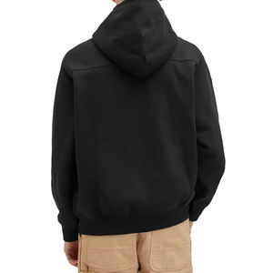 Sweat à capuche personnalisé en coton épais coupe classique avec double fermeture éclair pour homme – Modèle vierge - Product Image 2