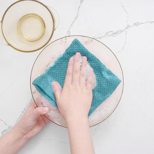 Panni da Cucina Ultra Morbidi in 100% Cotone a Nido d'Ape, Asciugatura Rapida, 30x30 cm, Confezione da 6, Blu Lago - Product Image 2