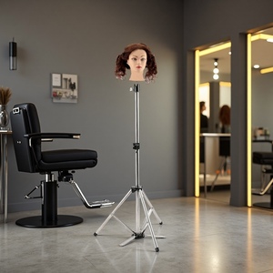 Soporte de Peluca Ajustable en Altura, Trípode de Metal Resistente para Peluquería, Estilismo y Exhibición - Product Image 5