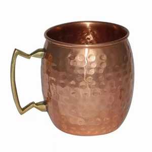 Handmade Hammered 100% Pure Copper <b>Mug</b> Hammered Moscow Mule <b>Mug</b> <b>Large</b> Drinking Cup 500ml - Product Image 3