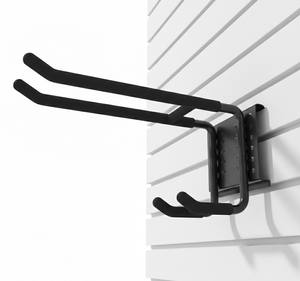 Crochet de rangement double pour garage, capacité 55 lb, support mural pour outils, outils électriques, échelle, vélo, organisateur de garage GAPGAR006 - Product Image 4