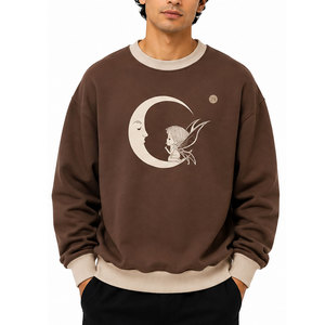 Sweat-shirt épais moderne pour homme en molleton de coton confortable avec bordure côtelée et construction chaude pour un usage quotidien - Product Image 1