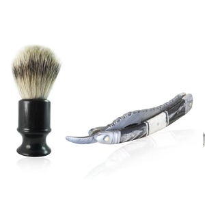 Damascus Steel Straight Razor Real <b>Bone</b> <b>Handle</b> Hand Forged Barber Shaving <b>Knife</b> Classic Cut Throat Razor Men Grooming Gift - Product Image 1