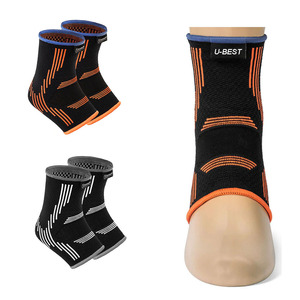 Manchon de compression élastique tricoté respirant pour le sport, protection de la cheville, absorption des chocs, soulagement de la douleur pour les coudes et les genoux - Product Image 6