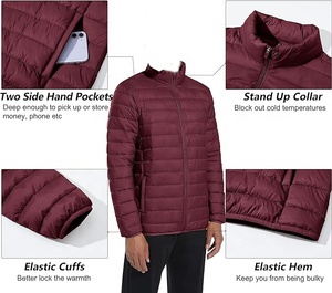 <b>Men's</b> Puffer Waterproof <b>Jacket</b> Quilted Designer Winter Bubble Padded Coat Down Nylon Outdoor Custom Puffer <b>Jacket</b> <b>Men</b> - Product Image 5