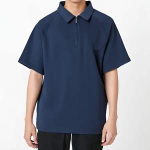 Latest Design Casual Wear Men <b>Polo</b> Shirt / Short Sleeve Custom Fit <b>Zip</b> <b>Up</b> <b>Polo</b> Shirts for Sale - Product Image 4