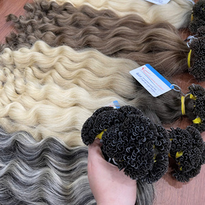 Extensiones de Cabello con Punta de Queratina, Ondulado Natural, Liso Natural, Sin Enredos, Sin Caída, Muchos Colores, Nueva Llegada - Product Image 1