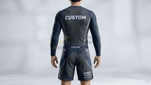 เสื้อรัดกล้ามเนื้อ MMA สำหรับยิวยิตสู คิกบ็อกซิ่ง มวยไทย ชุดวิ่ง เสื้อวิ่ง กางเกงเลกกิ้ง ชุดวิ่งผู้ชาย เสื้อเจอร์ซีย์มวย - Product Image 5