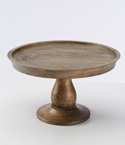 Luxury Wooden Cake Stand Gold Metal Base Round Dessert Display Platter Rustic Wedding Birthday Party Serving Tray Cake Stand - Product Image 5
