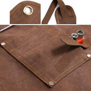 Delantal de Cuero Ajustable para Colgar al Cuello, Delantal Personalizado con Logotipo Impreso, Correas, Bolsillo, Delantal de Cuero para Cocina, Restaurante y Trabajo - Product Image 2