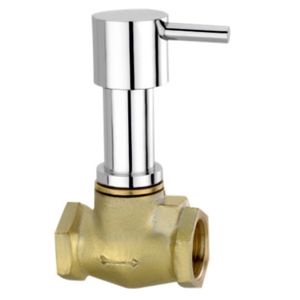 Robinet mural dissimulé en laiton chromé de qualité supérieure avec bride, pour eau chaude et froide, système robuste et durable pour salle de bain - Product Image 1