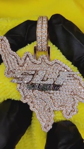 Colgante de Lujo para Fiesta, Estilo Hip Hop, Chapado en Oro de 18K, con Moissanita y Plata de Ley, Personalizado y Brillante - Product Image 5