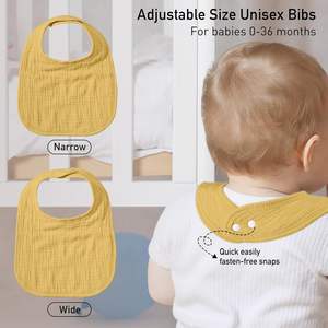 Bavoirs en mousseline de bambou 100% pour bébés - Légers, séchage rapide - Product Image 5