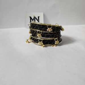 ชุดกำไลแบบดั้งเดิมสำหรับผู้หญิง กำไลแก้วแบบแคชเมียร์สุดหรูสำหรับงานแต่งงาน งานเลี้ยง และแฟชั่นเครื่องประดับแก้ว - Product Image 6