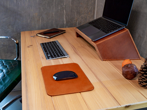 Genuine Leather Mouse Pad Ultra <b>Slim</b> <b>Desk</b> Mat Full Grain Cowhide Leather Case Mousepad for Sleek Laptop Setups LMP-0067 - Product Image 3