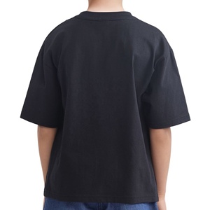 T-shirt pour garçons, qualité supérieure, col rond, tricot 100% coton, décontracté, été, manches courtes, anti-boulochage, épaules tombantes - Product Image 2