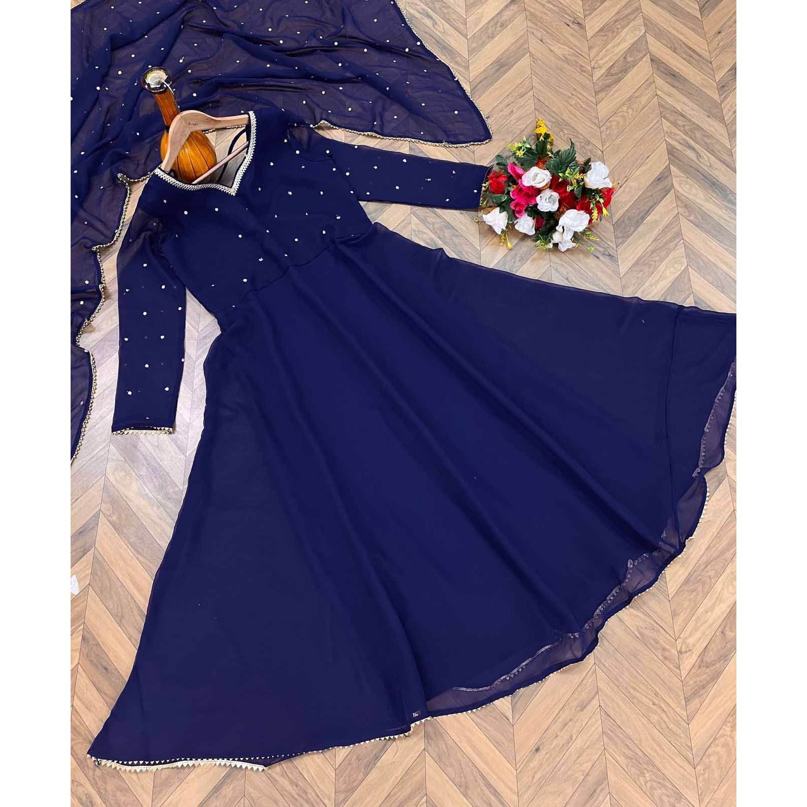 traditional dress indian for women blue