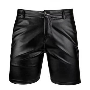 Shorts en cuir véritable de qualité supérieure avec finition lisse, coupe confortable, shorts de mode streetwear pour les soirées, les clubs et la plage - Product Image 1