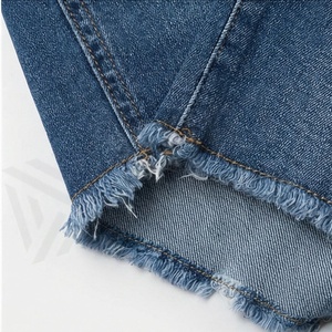 Shorts en jean décontractés pour hommes, coupe classique, taille haute, respirants, délavage clair, été/hiver, avec logo personnalisé - Product Image 6