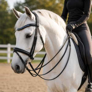 Bridon de cheval en cuir véritable 100% authentique, disponible au prix de gros avec logo et taille personnalisés - Product Image 2