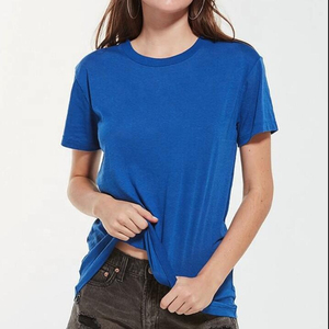 Camiseta Casual de Verano de Manga Corta con Bordado Plano Transpirable para Mujer, Cuello Redondo, Mezcla de Lino y Algodón, Fresca y Ligera - Proveedor Mayorista - Product Image 2