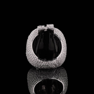 Luxury Iced Out Moissanite Statement <b>Ring</b> <b>for</b> <b>Men</b> White Gold Finish Baguette Cluster Hip Hop Jewelry Gift - Product Image 3