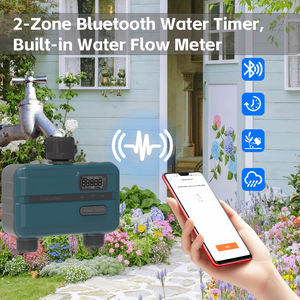 2 منفذ للري ، مؤقت الري لتأخير المطر في الهواء الطلق/تحكم يدوي/أوتوماتيكي بمدخل النحاس - Product Image 2