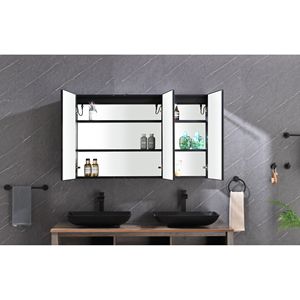 48 In. W X 30 In. H LED specchio armadietto dei medicinali con luci Dimmer Defogger orologio Display Temp - Product Image 2