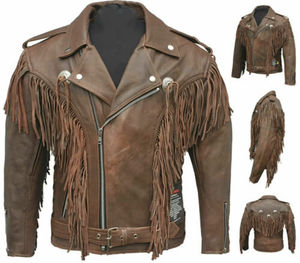 Chaqueta de Cuero de Gamuza con Flecos Estilo Western Premium, Prenda Exterior de Moda Estilo Vaquero Clásico - Product Image 6