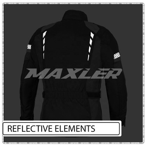 Veste de moto de tourisme 3/4 imperméable pour hommes avec détails réfléchissants veste toutes saisons équipement d'équitation - Product Image 6