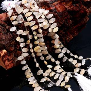 Cuentas de Cuarzo Rutilado Ovaladas, Piedra Natural, Hilo de 9 Pulgadas, RAY FINE ORNATES, Valoración de Terceros para la Fabricación de Joyas - Product Image 2