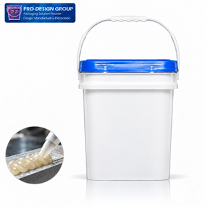 15L Square Plastic <b>Bucket</b> with <b>Lid</b> for Industrial Adhesive Glue Packaging Storage Container - Product Image 1