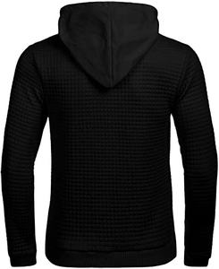 Sweat-shirt à capuche noir pour homme, en molleton de coton, style jogging, vêtement de sport décontracté, pull thermique 100%, fabrication ODM, respectueux de l'environnement, personnalisable - Product Image 2